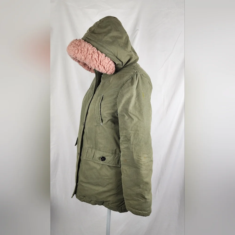 Boden Girls Sherpa Lined Hooded Puffer Coat Parka Jacket sz 13-14Y